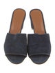 By Far Suede Leather Trim Embellishment Slides
