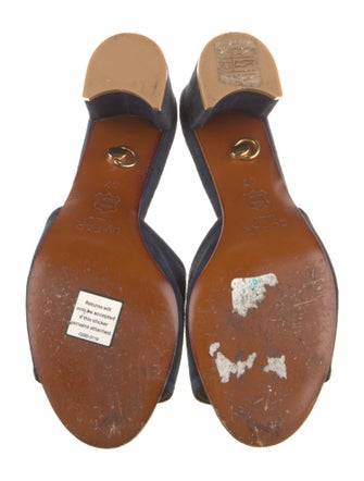 By Far Suede Leather Trim Embellishment Slides