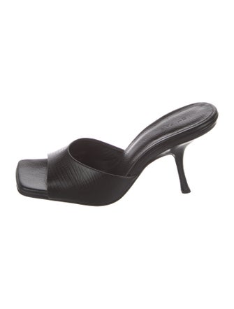 By Far Leather Slides