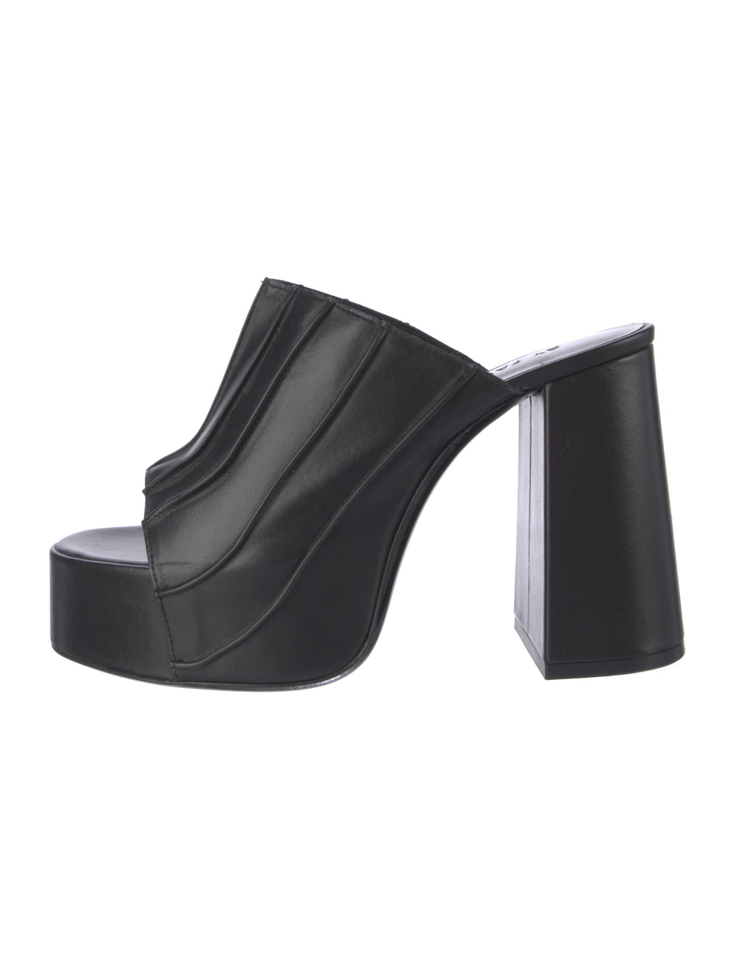 By Far Leather Slides