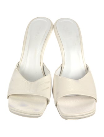 By Far Leather Slides