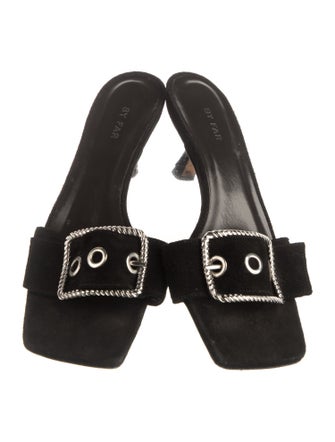 By Far Suede Slides