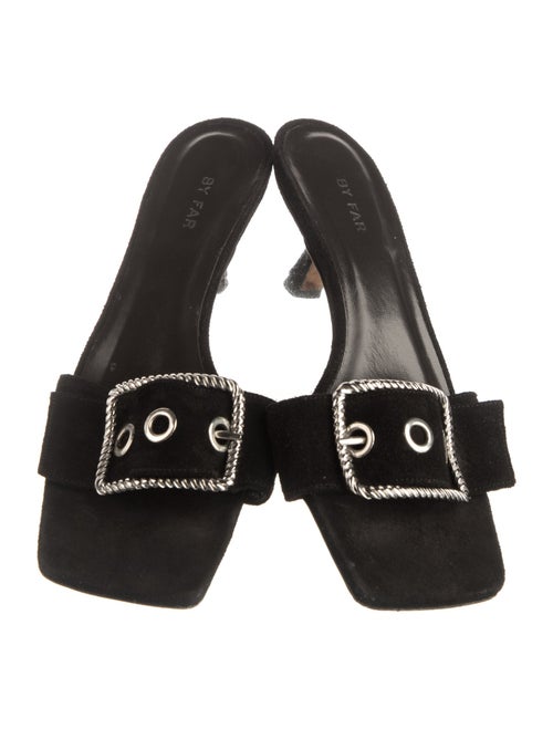 By Far Suede Slides