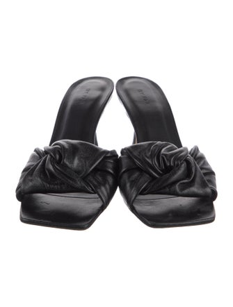 By Far Leather Slides