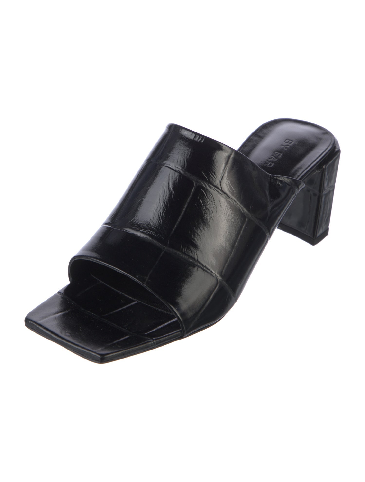 By Far Patent Leather Slides