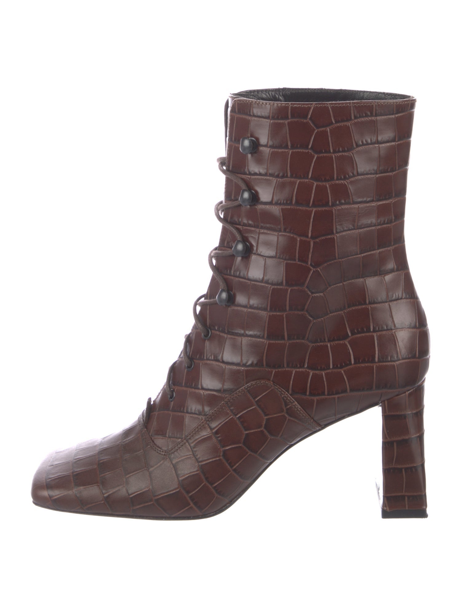 By Far Leather Lace-Up Boots