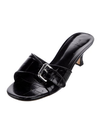 By Far Leather Slides
