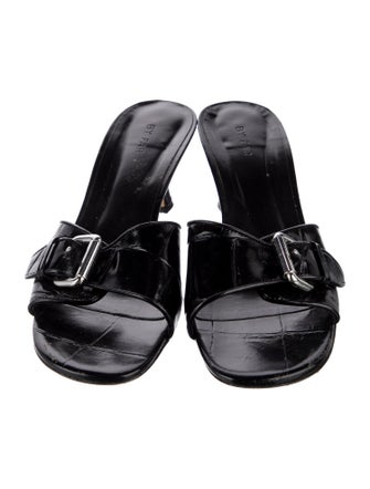 By Far Leather Slides