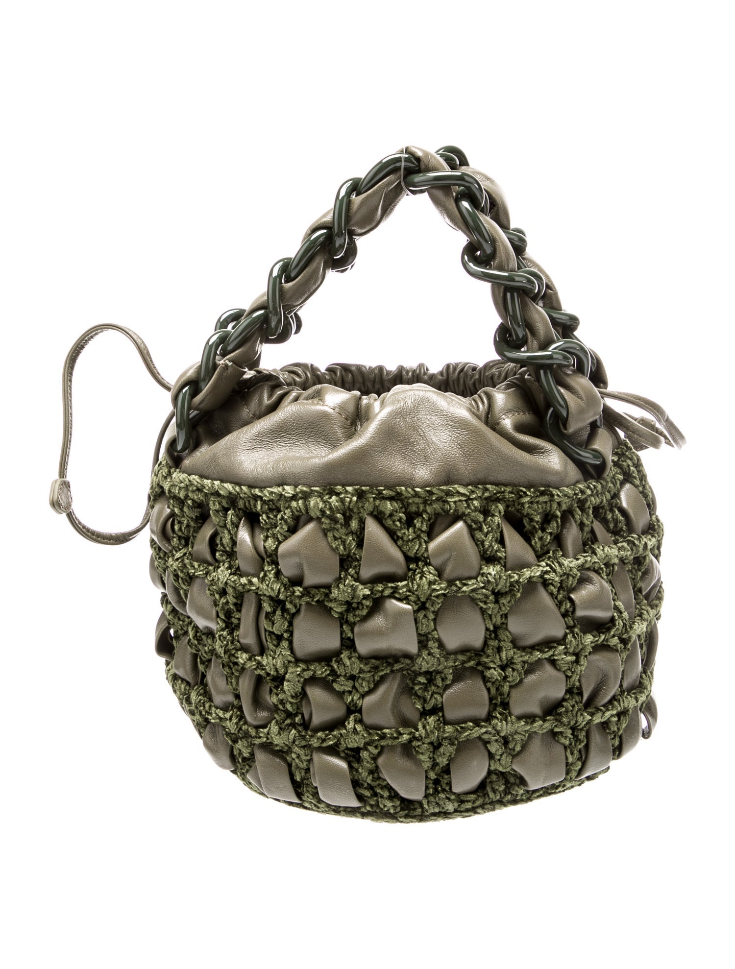 By Far Leather Top Handle Bag