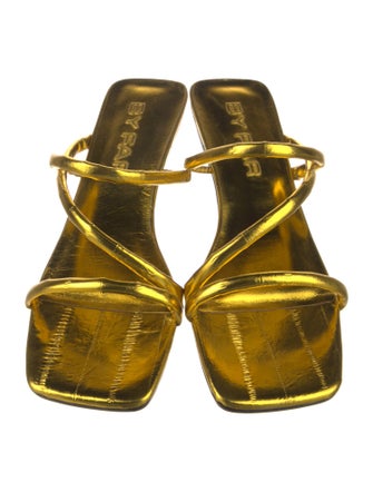 By Far Leather Slides