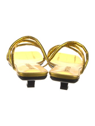 By Far Leather Slides