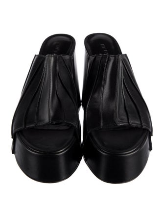 By Far Leather Slides