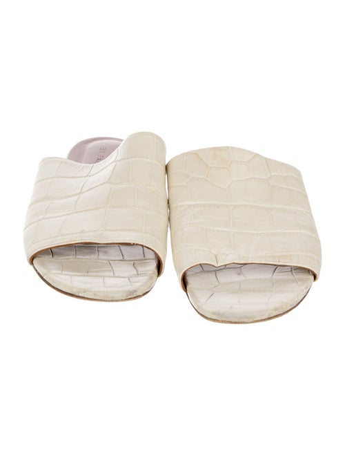 By Far Embossed Leather Mules