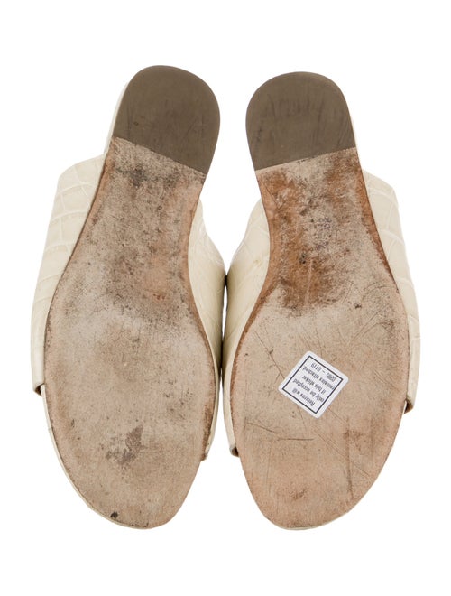 By Far Embossed Leather Mules