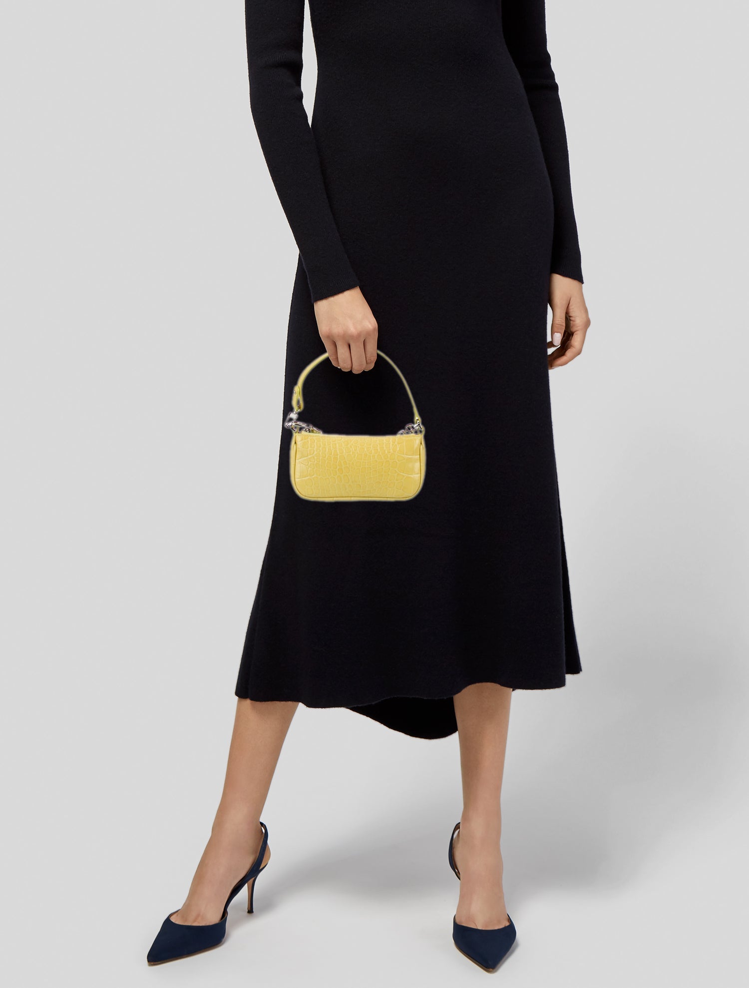 By Far Leather Top Handle Bag