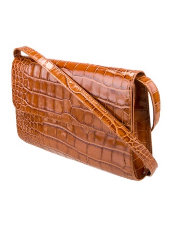 By Far Embossed Leather Crossbody Bag