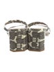By Far Snakeskin Animal Print Slides