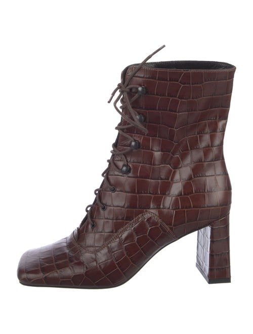 By Far Leather Lace-Up Boots