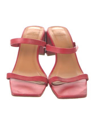 By Far Leather Slides