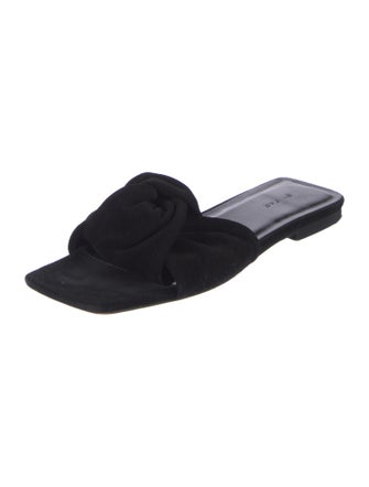 By Far Suede Slides
