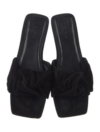 By Far Suede Slides