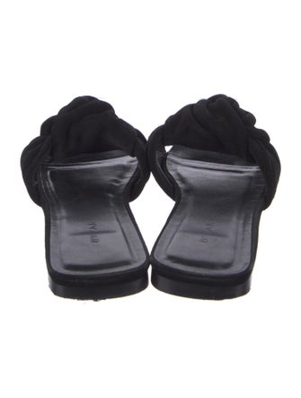 By Far Suede Slides