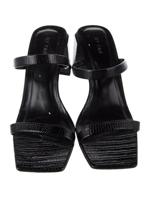 By Far Leather Crystal Embellishments Slides