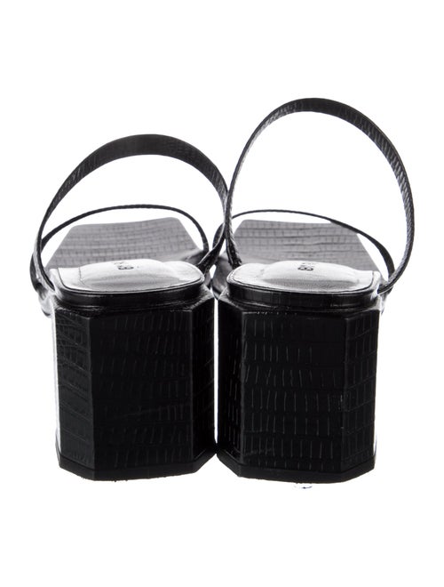 By Far Leather Crystal Embellishments Slides