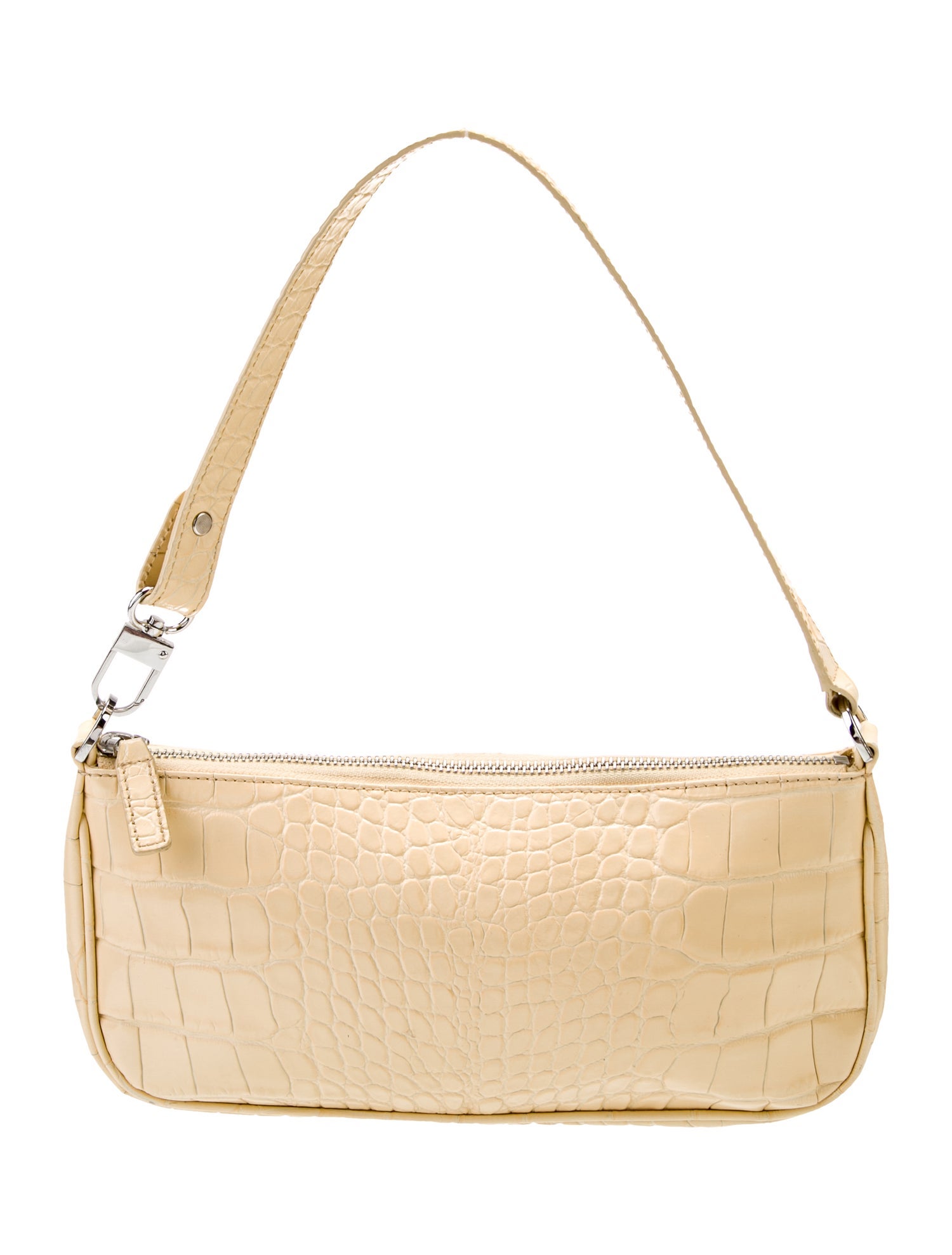 By Far Embossed Leather Shoulder Bag