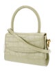 By Far Embossed Leather Top Handle Bag