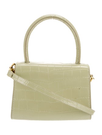 By Far Embossed Leather Top Handle Bag