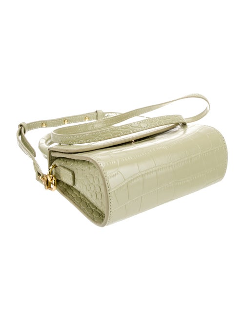 By Far Embossed Leather Top Handle Bag