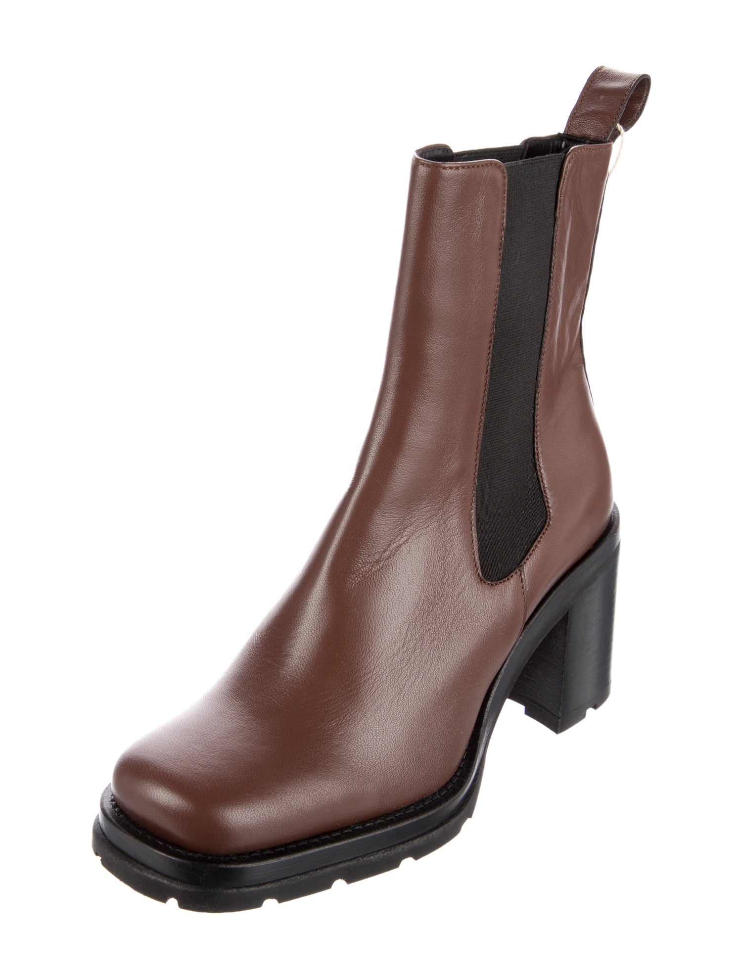 By Far Leather Colorblock Pattern Chelsea Boots