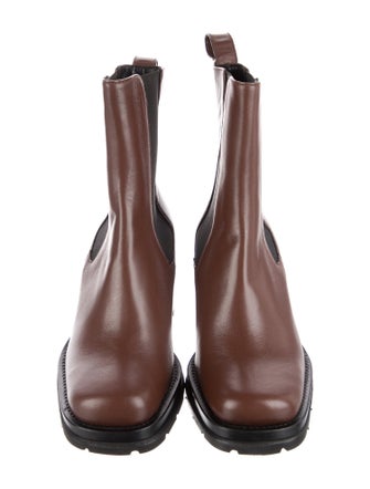 By Far Leather Colorblock Pattern Chelsea Boots