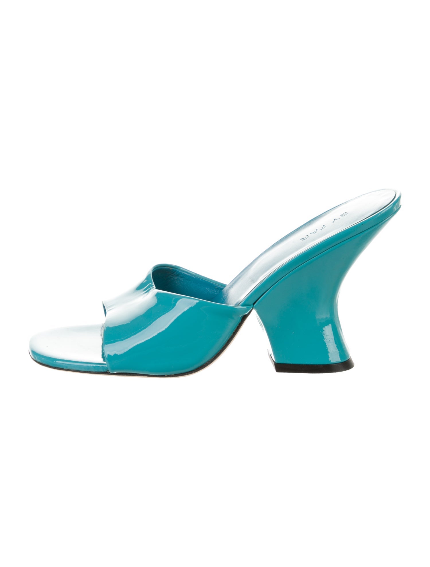 By Far Patent Leather Slides