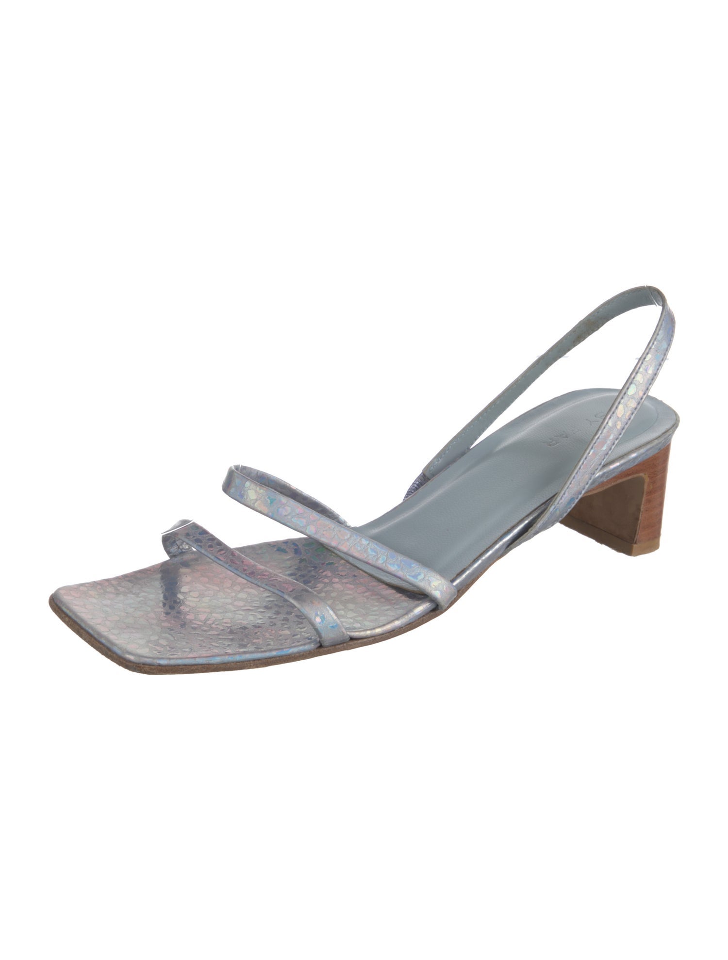 By Far Leather Slingback Sandals