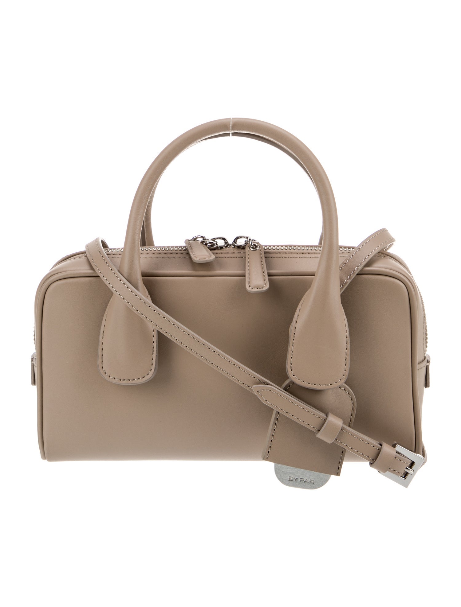By Far Leather Top Handle Bag