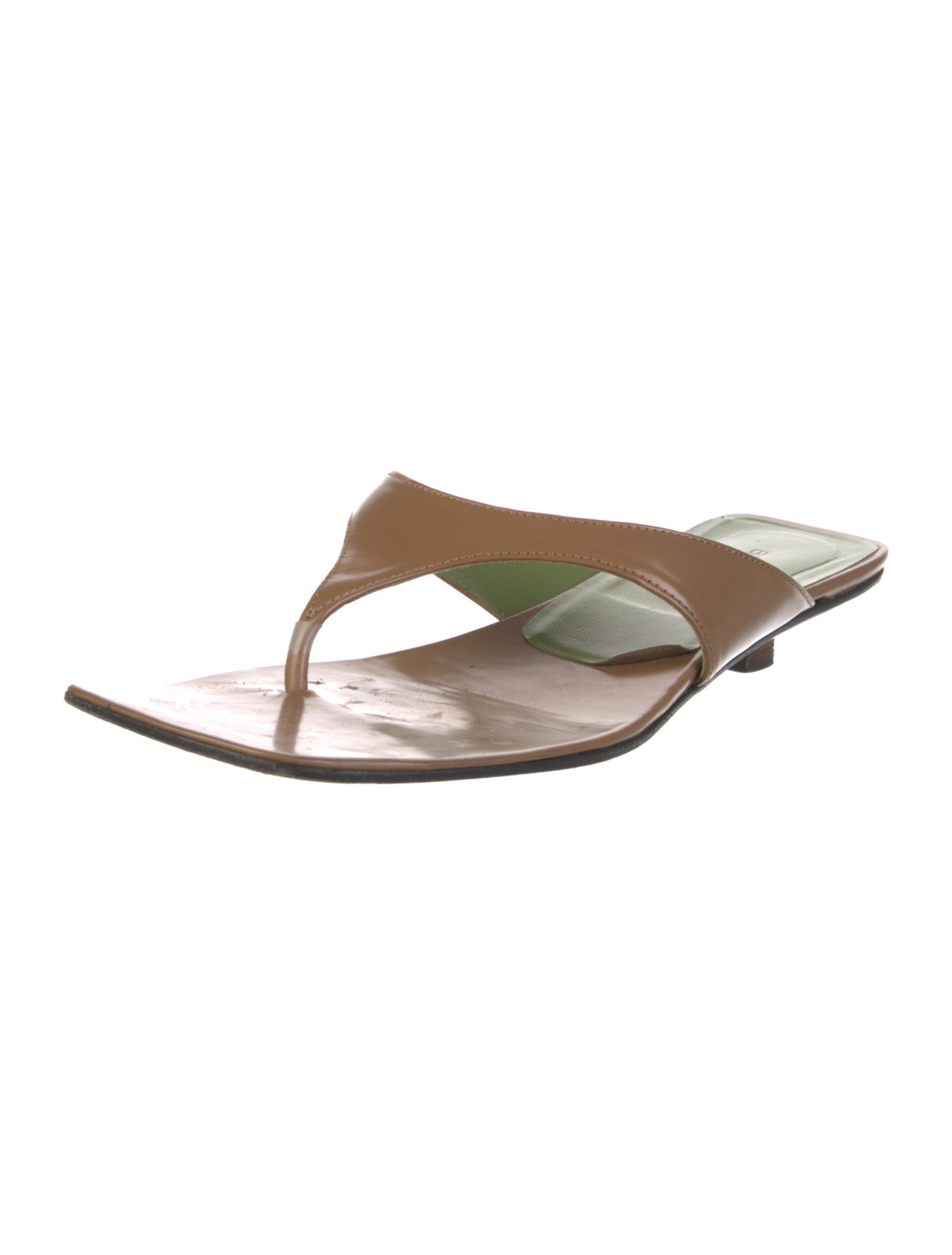 By Far Leather Flip Flops