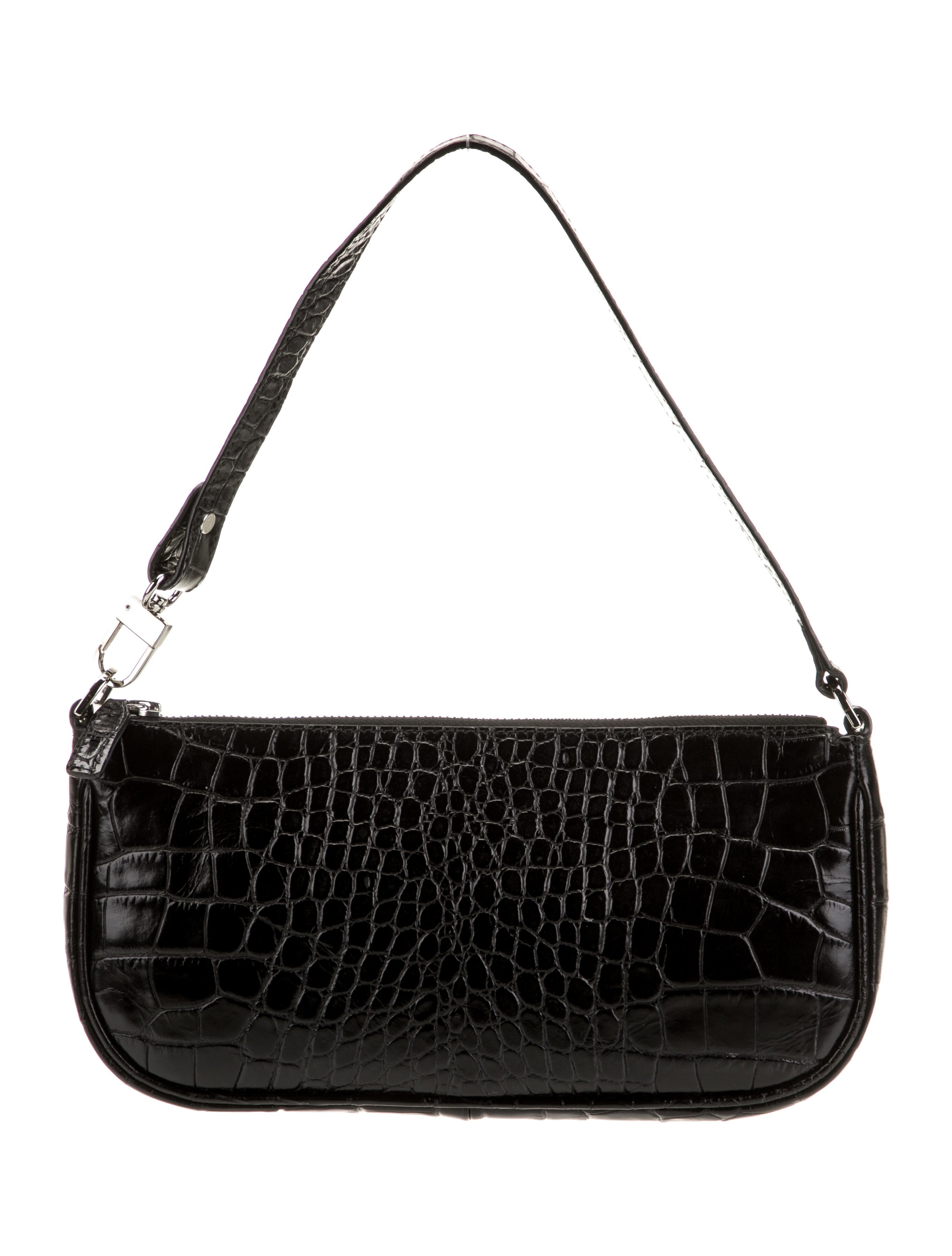 By Far Embossed Leather Shoulder Bag