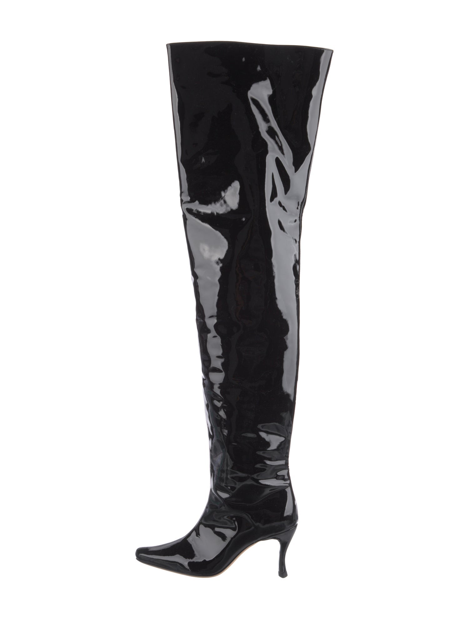 By Far Patent Leather Over-the-Knee Boots