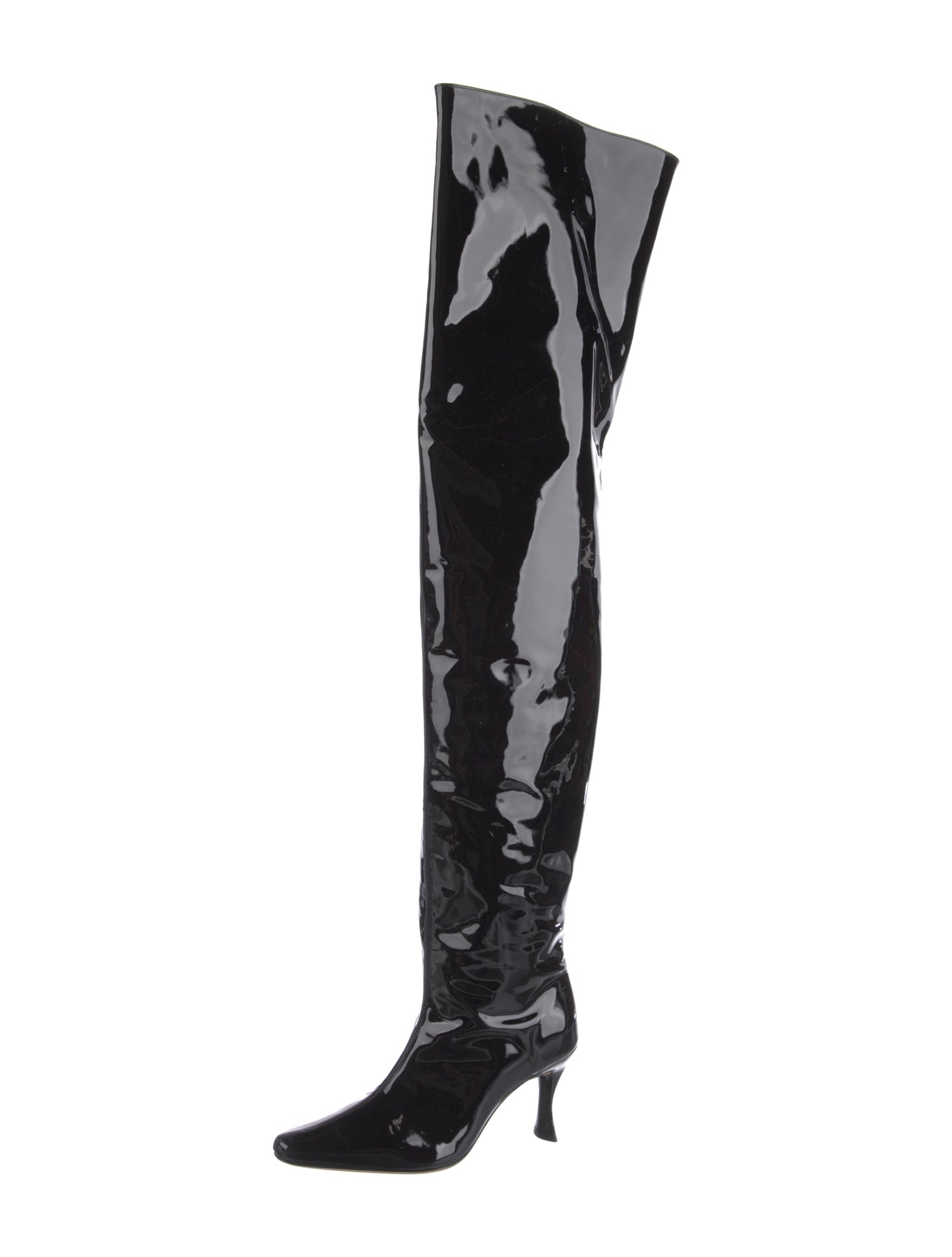 By Far Patent Leather Over-the-Knee Boots