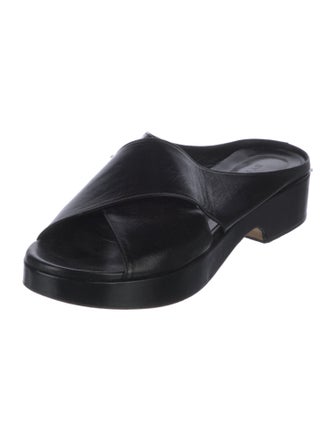 By Far Leather Slides