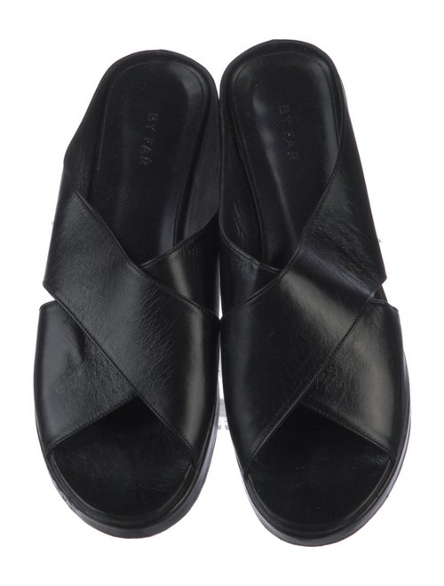 By Far Leather Slides