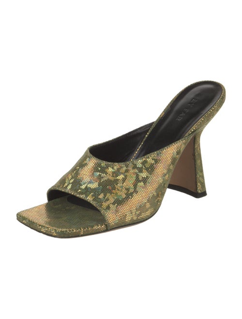 By Far Leather Printed Slides