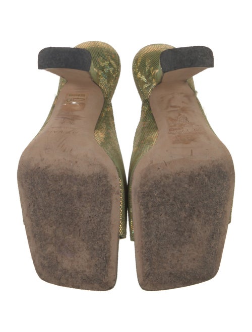 By Far Leather Printed Slides