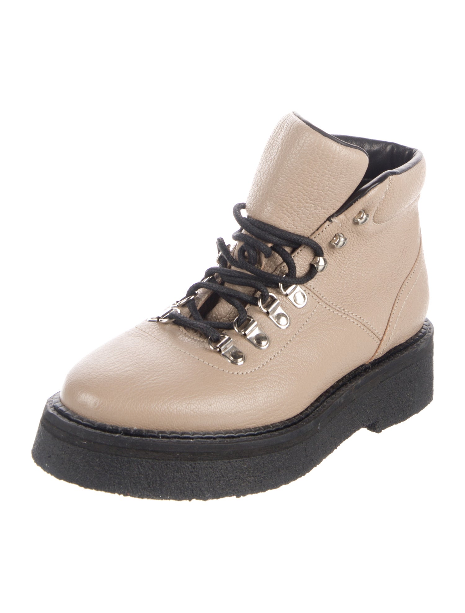 By Far Leather Lace-Up Boots