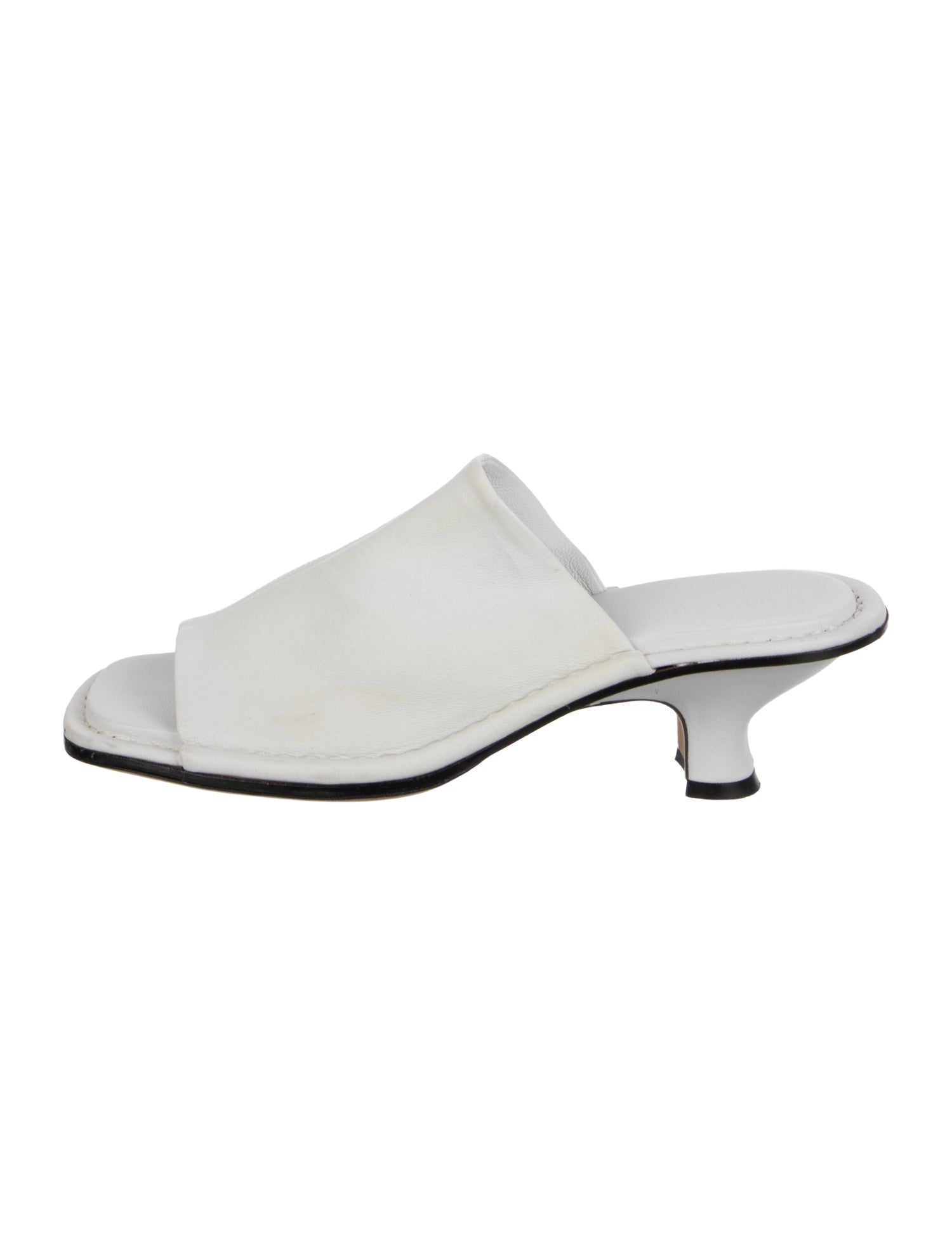 By Far Leather Slides