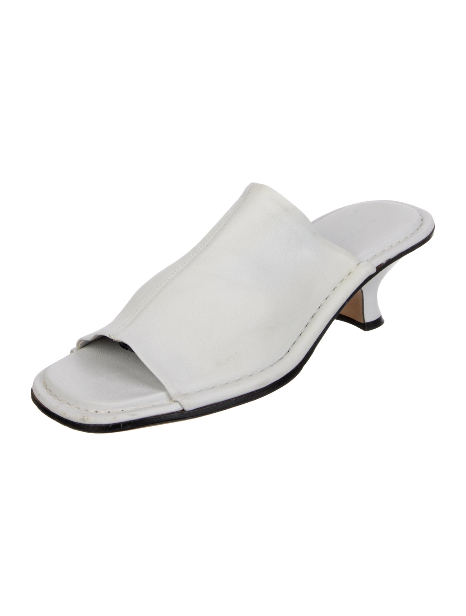 By Far Leather Slides