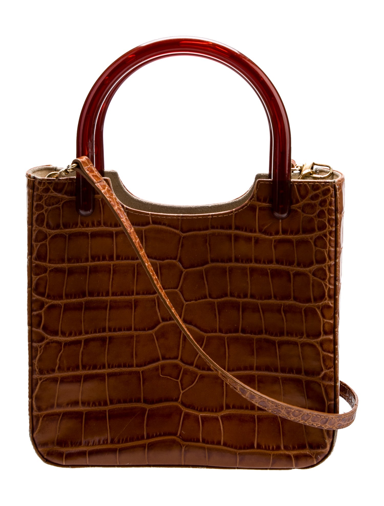 By Far Leather Top Handle Bag