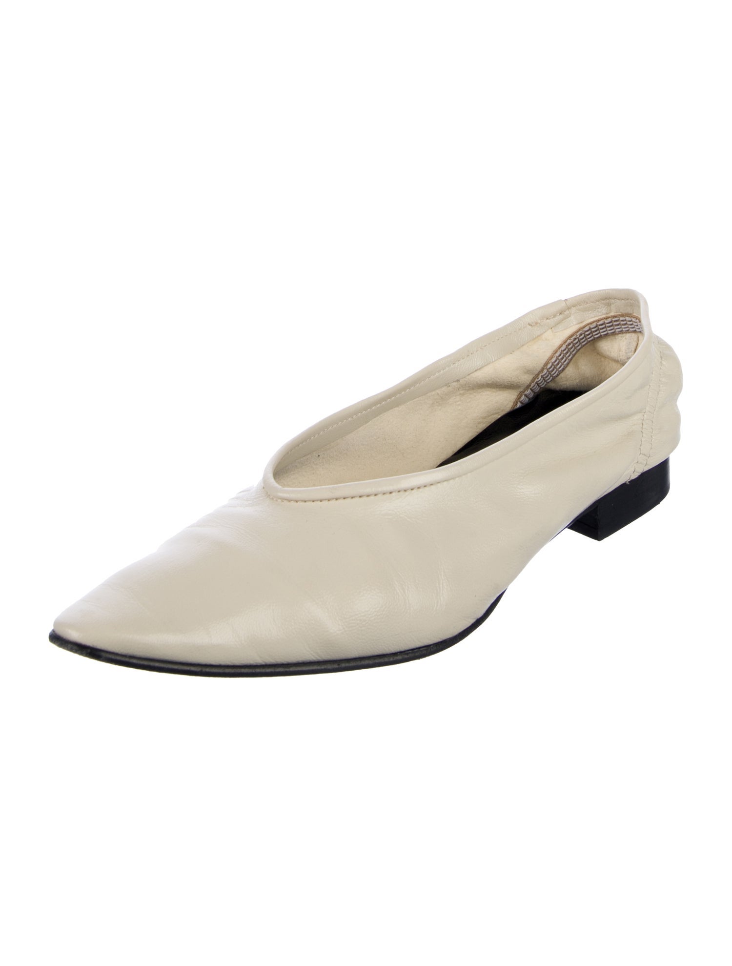 By Far Leather Ballet Flats